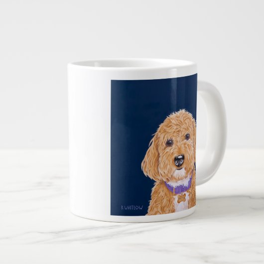 Schulgeist Golden Doodle Jumbo-Tasse (Vorderseite Rechts)