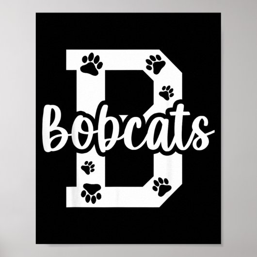 Schulgeist-Maskottchen Bobcats Back To School Poster (Vorne)