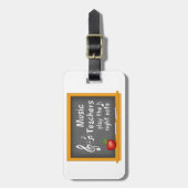 Schulgeistiges Reisezubehör Gepäckanhänger (Vorderseite vertikal)