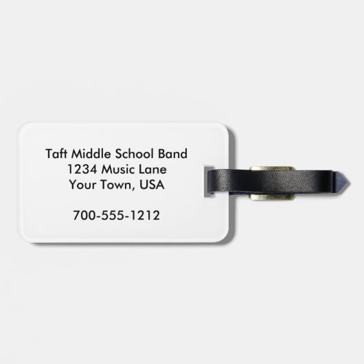 Schulgeistiges Reisezubehör Gepäckanhänger (Rückseite horizontal)