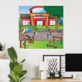 Schulgelände Poster (Heimbüro)