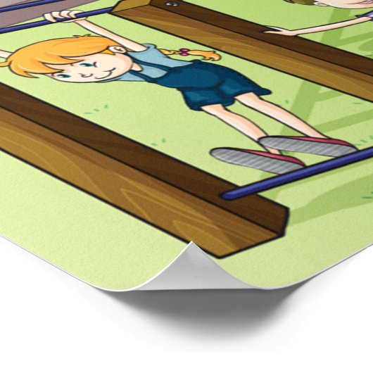 Schulgelände Poster (Ecke)