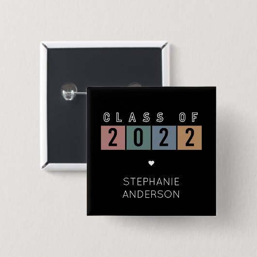 Schulgeschenke 2022 Uni-Abschluss-Klasse Button (Vorne & Hinten)