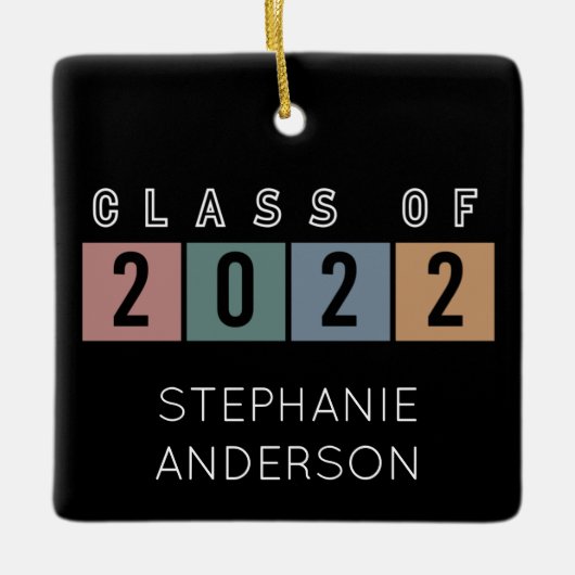 Schulgeschenke 2022 Uni-Abschluss-Klasse Keramikornament (Vorderseite)