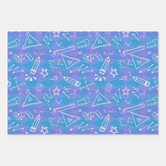 Schulgeschichte zurück zur Schule Geschenkpapier Set (Vorderseite)