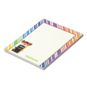 Schulgestein! Mädchen mit Tafel Zurück zur Schule Notizblock (Rotiert)