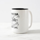 Schulhaar kümmert sich nicht um Schulbeginn Zweifarbige Tasse (VorderseiteRechts)