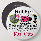 SchulHall Pass / Lady Bug - SRF Button (Vorne & Hinten)