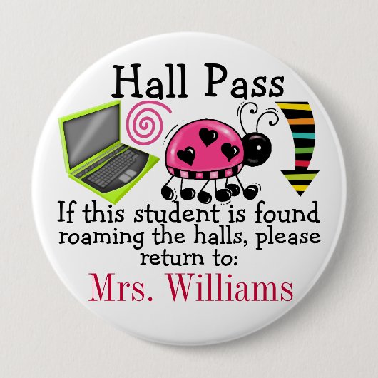 SchulHall Pass / Lady Bug - SRF Button (Vorderseite)