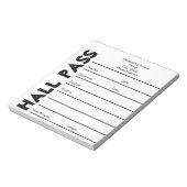 SchulHall Pass Notepad Notizblock (Rotiert)