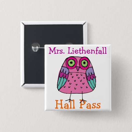 SchulHall Pass - SRF Button (Vorne & Hinten)