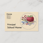 Schulhauptkarte Visitenkarte (Vorderseite)