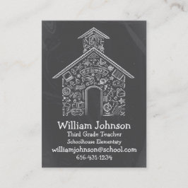Schulhaus-Lehrer-Visitenkarte Visitenkarte