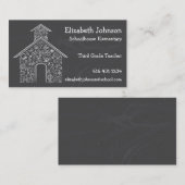 Schulhaus-Lehrer-Visitenkarte Visitenkarte (Vorne/Hinten)