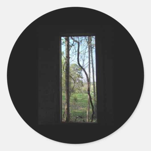 Schulhaus Runder Aufkleber (Vorderseite)