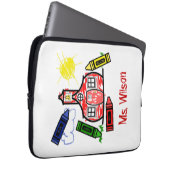 Schulhaus-u. Zeichenstift-Elektronik-Tasche für Laptopschutzhülle (Vorne Rechts)