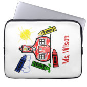 Schulhaus-u. Zeichenstift-Elektronik-Tasche für Laptopschutzhülle (Vorderseite)