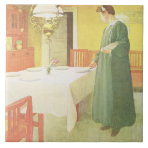 Schulhaushalt, Esszimmer-Szene, Kneipe. "im Lass Fliese