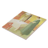 Schulhaushalt, Esszimmer-Szene, Kneipe. "im Lass Fliese (Seite)