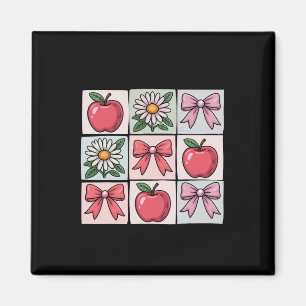 Schulhemd mit Schleifenblume Cute Pink Zurück zur Magnet