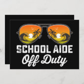 Schulhilfe für Sonnenbrille letzten Schultag Einladung (Vorne/Hinten)