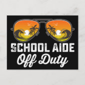 Schulhilfe für Sonnenbrille letzten Schultag Postkarte (Vorderseite)