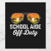 Schulhilfe für Sonnenbrille letzten Schultag Weinetikett (Einzelnes Label)