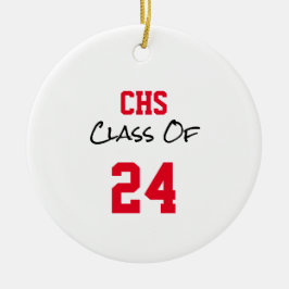 SCHULINITIALEN Senior Class JAHR FOTO Keramik Ornament