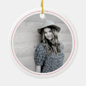 SCHULINITIALEN Senior Class JAHR FOTO Keramik Ornament (Hinten)