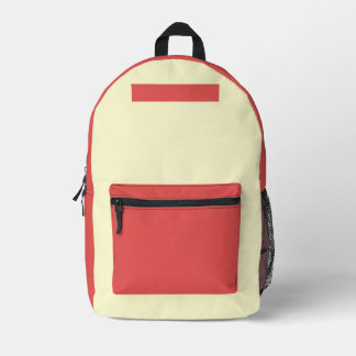 SCHULISCH ROTE CREAM|COLLEGE|JUNGEN|MÄDCHEN BEDRUCKTER RUCKSACK