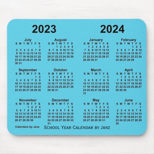 Schuljahr 2023-2024 von Janz Sky Blue Mousepad (Vorne)