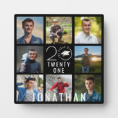 Schuljahr 8 Fotocollage Abschluss Schwarz Fotoplatte (Vorderseite)