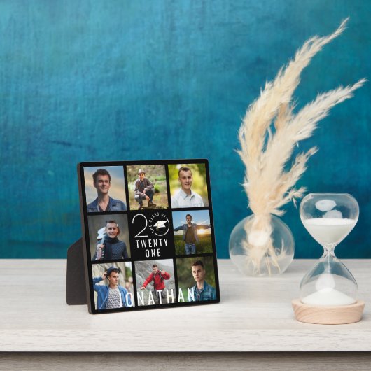 Schuljahr 8 Fotocollage Abschluss Schwarz Fotoplatte (InSitu)