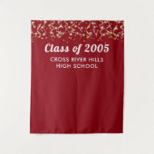 Schuljahr Red Gold Custom Background Wandteppich (Vorderseite)