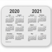 Schuljahreskalender 2020-2021 von Janz Transparent Aufkleber (Vorderseite)