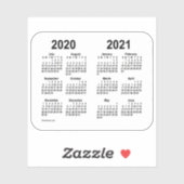 Schuljahreskalender 2020-2021 von Janz Transparent Aufkleber (Blatt)