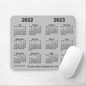 Schuljahreskalender 2022-2023 von Janz Silver Mousepad (Mit Mouse)