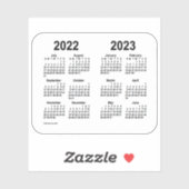 Schuljahreskalender 2022-2023 von Janz Transparent Aufkleber (Blatt)