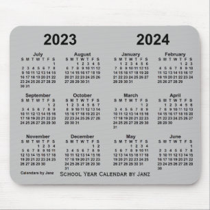 Schuljahreskalender 2023-2024 von Janz Silver Mousepad