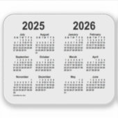 Schuljahreskalender 2025-2026 von Janz Transparent Aufkleber (Vorderseite)