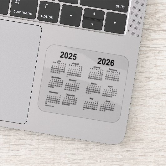 Schuljahreskalender 2025-2026 von Janz Transparent Aufkleber (Detail)