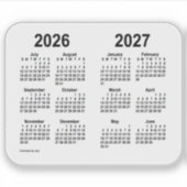 Schuljahreskalender 2026-2027 von Janz Transparent Aufkleber (Vorderseite)