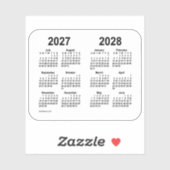 Schuljahreskalender 2027-2028 von Janz Transparent Aufkleber (Blatt)