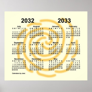 Schuljahreskalender 2032-2033 Sunny Days von Janz Poster