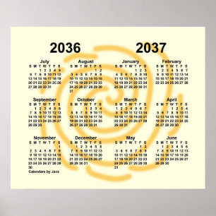 Schuljahreskalender 2036-2037 Sonnige Tage von Jan Poster