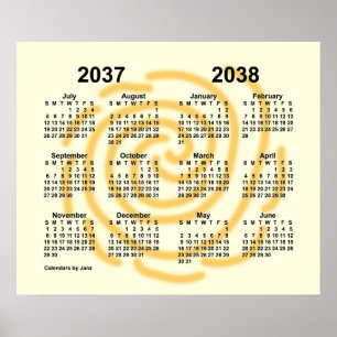 Schuljahreskalender 2037-2038 Sunny Days von Janz Poster