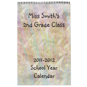 Schuljahreskalender mit gestrichenen Seiten Kalender