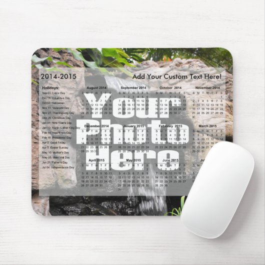 Schuljahrskalender 2014-2015 Benutzerdefiniert Fot Mousepad (Mit Mouse)