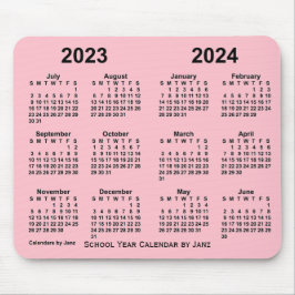 Schuljahrskalender 2023-2024 von Janz Pink Mousepad