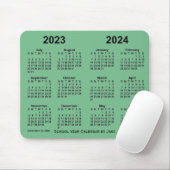 Schuljahrskalender 2023-2024 von Janz Sea Green Mousepad (Mit Mouse)